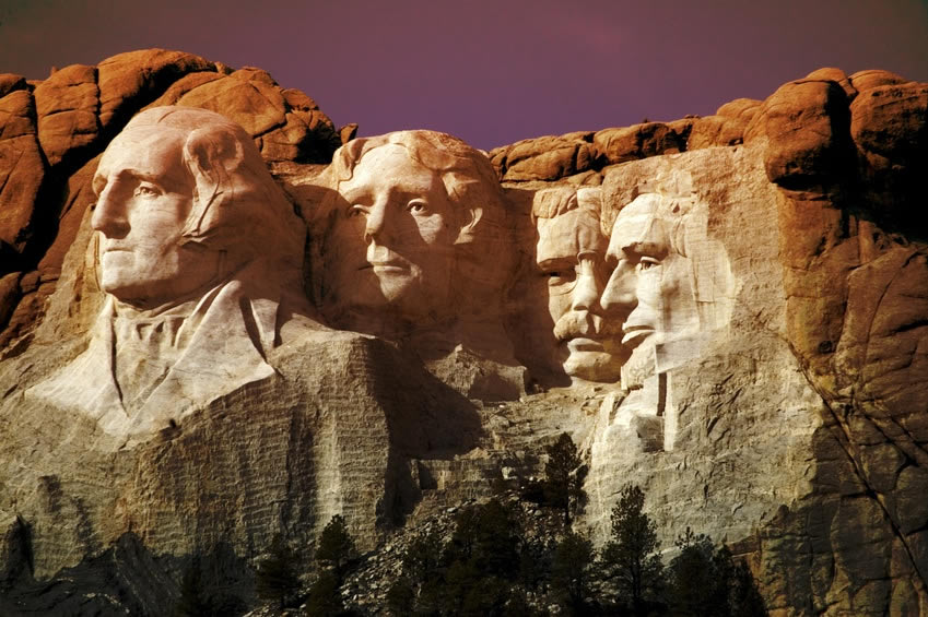 sculptures des presidents americains
