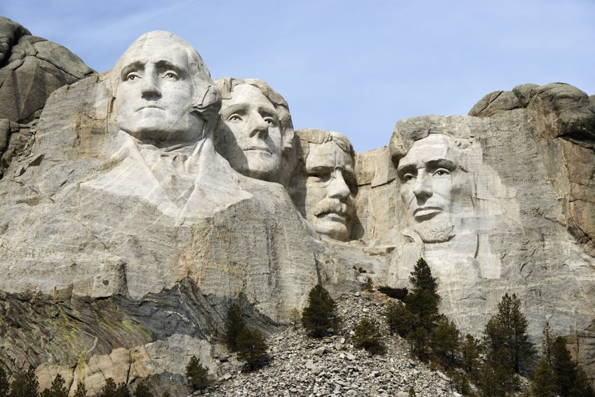 sculptures des presidents americains