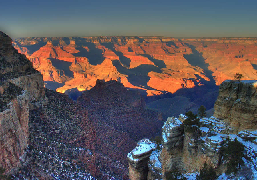 Le Lever De Soleil Sur Le Grand Canyon Instant Magique